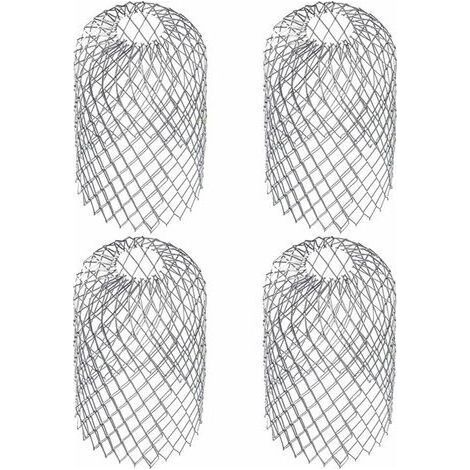 FENOPLASTICALot de 4 Gardes de Gouttière en Métal Tamis de Filtre Extensible Crépine de Feuilles Protections de Tuyau de Descente pour Gouttières Tuyau de Descente (1/5)