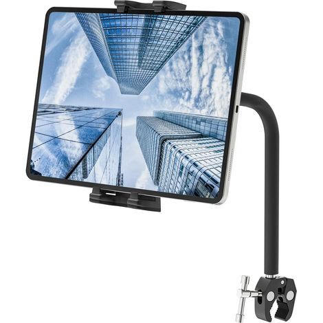Support Tablette Col de Cygne pour Tapis de Course et Microphone - Compatible 4.7-12.9 Pouces et Téléphone (1/5)