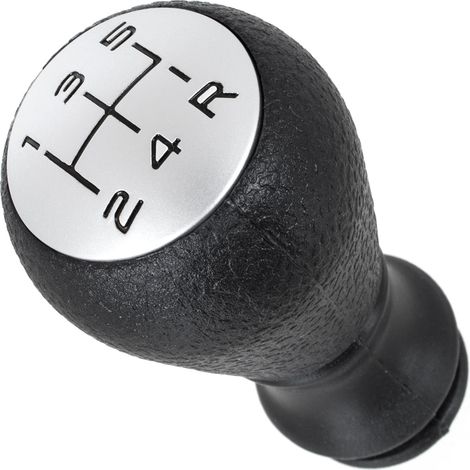 Pomo de cambio de marchas Peugeot 306 NEGRO + PLATA ESQUEMA NEGRO (1/5)