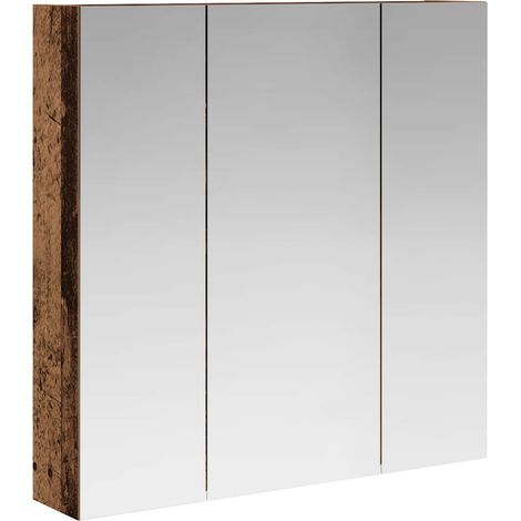 Badezimmerspiegelschrank Altholz 70 x 14,5 x 70 cm vidaXL