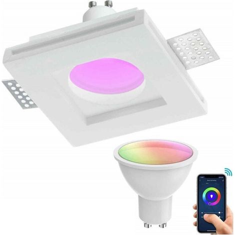 Vtizikl Faretto Slim Gesso Smart Led Gu10 Wifi Incasso Quadrato Rgb Cct Alexa Google 10x10cm - (1/4)