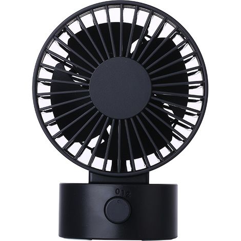 Mini ventilateur de bureau silencieux, ventilateur USB portable personnel pour bureau, maison, bureau et chambre - Noir