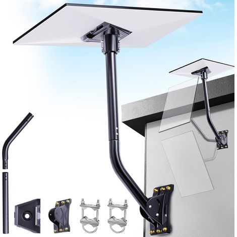 Kit de Support avec 2 Brides en U - Adaptateur Réglable pour Mât (1/5)