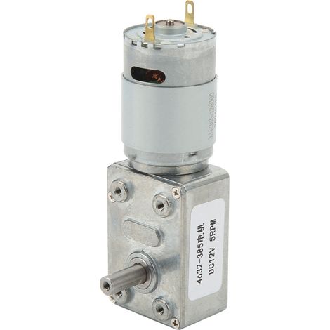 Motoréducteur à vis sans fin 12V CC 5 tr/min auto-blocant haute précision en aluminium et laiton pour fenêtre porte treuil 1 pièce (1/5)