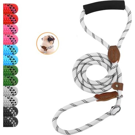COLLAR ANTIDESLIZANTE PARA PERROS GRIS LARGO 130 cm DIÁMETRO 10 mm (1/5)