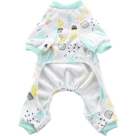 Pyjama Pour Chien En Coton Doux Rose - Vêtement À Quatre Pattes Avec Taille Élastique - Pour Le Sommeil Et Les Photos - 1 Pièce (1/5)