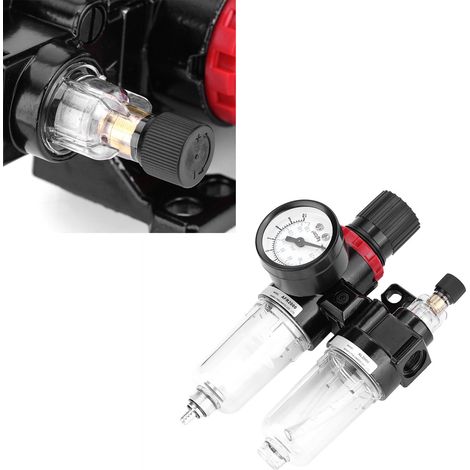 Filtre régulateur lubrificateur pneumatique G1/4 avec séparateur eau-huile et piège à humidité (1/5)