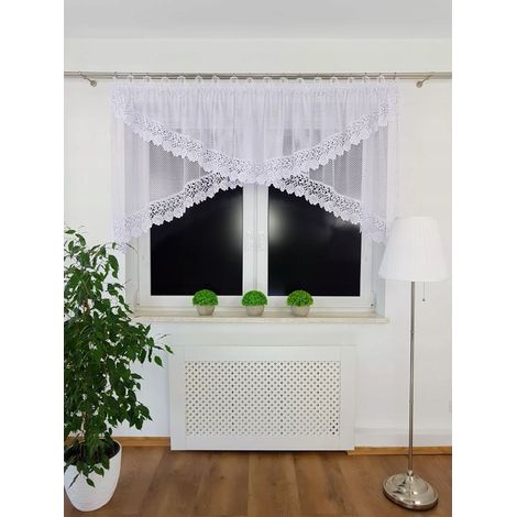 Tenda a doppio strato in rete decorata con pizzo guipure (1/5)