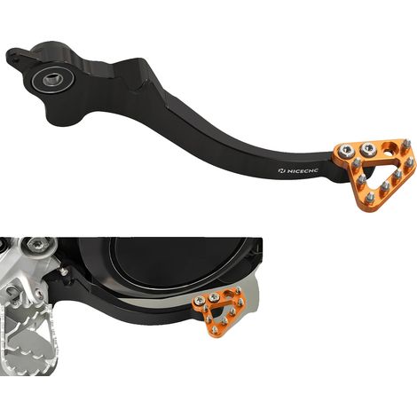 Pedal de freno, diseño antideslizante, posición ajustable, color naranja (2011-2018) (1/2)