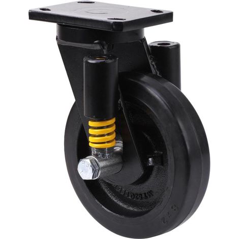rueda giratora placa 10hlse150-hgb suspension goma negra natural eje bolas (1/2)