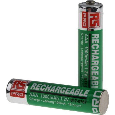 Batterie AAA rechargeable 1Ah RS PRO ( Prix pour Paquet de 4 )