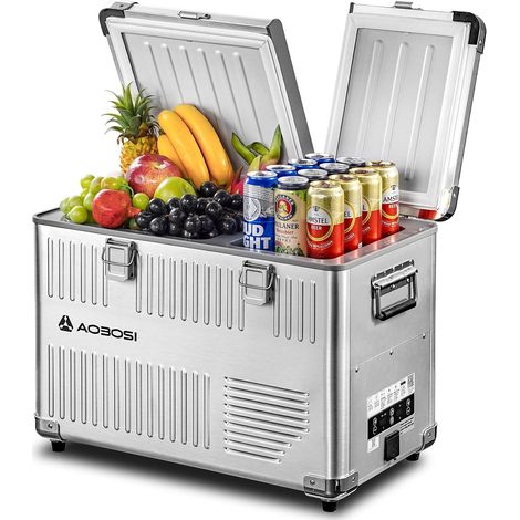 Glacière à Compresseur 40L, Glacière Électrique 12V 220V Double Zone, de -20 °C à 20 °C, Idéal pour Voiture, Camping-car, Jardin, Bateau et Camping (1/5)