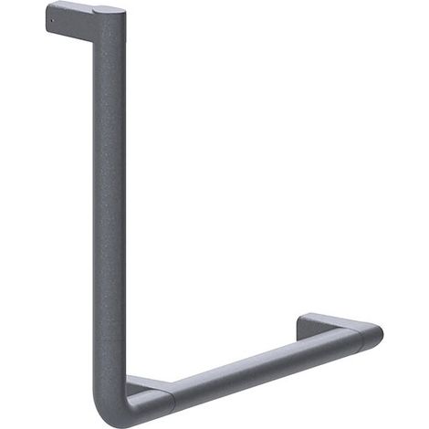Winkelgriff Normbau Serie Cavere aus Aluminium, 90°, Anthrazit-Metallic, links, 400 x 400 mm - 7464001095