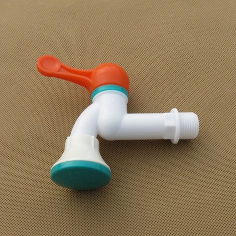 Robinet en plastique ABS, noyau en céramique, robinet de lavabo manuel, robinet de machine à laver à refroidissement unique fileté en 4 points (1/5)