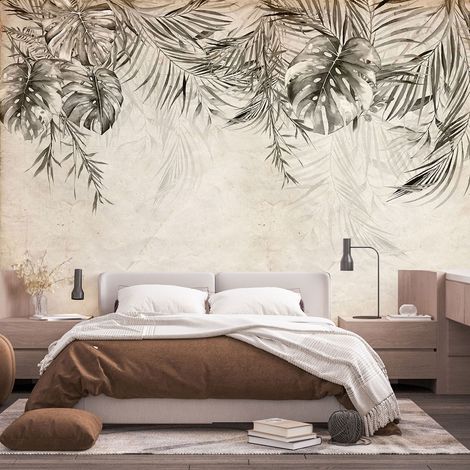 Papier peint panoramique - Feuilles tropicales - 130 cm x 87 cm (1/4)
