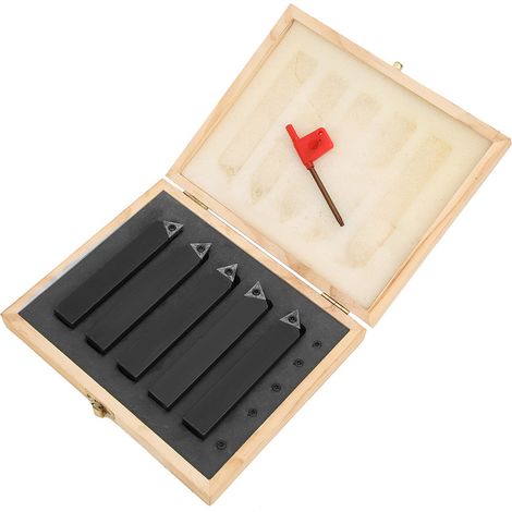Outil de tournage en carbure, lot de 5, fraise à métaux indexable 3/4‑pouce pour alésage/chanfreinage (1/5)
