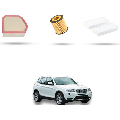 Kit tagliando 3 filtri compatibile con Bmw x3 (F25) 20ix 135kw dal 2011 al 2017 (1/4)