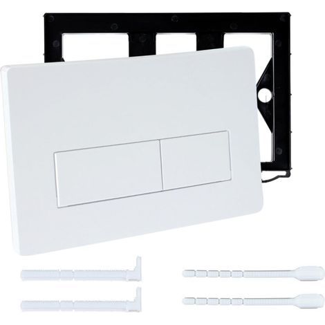 kompatible Geberit Sigma01 UP300 UP320 WC-Spülplatte, weißes ABS, Zweimengenspülung, Badezimmer (1/5)
