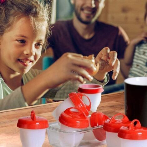 Cuit Oeufs, 7 Cuit Pocheuse Silicone Oeuf, Easy Eggs Cooker Coquetier Gel de Silice de Qualité Alimentaire sans BPA, Faire Bouillir des Oeufs sans Le Coque (1/3)