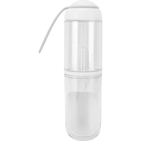 Gourde à chien 330ml blanche : design élégant, léger, anti-fuite, distributeur d'eau portable pour animaux. (1/5)