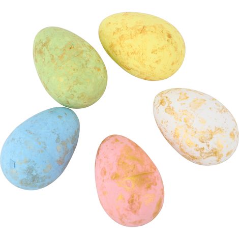 Décoration d'œuf de Pâques : mini œuf en mousse avec panier, idéal pour les loisirs créatifs et la décoration des fêtes de Pâques printanières. (1/5)