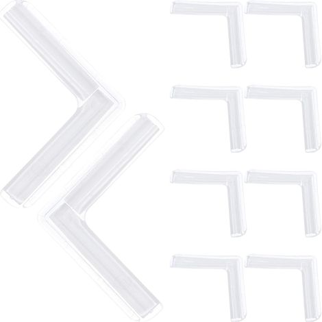 10 protège-coins pour meubles, silicone, transparent, antichoc (1/5)