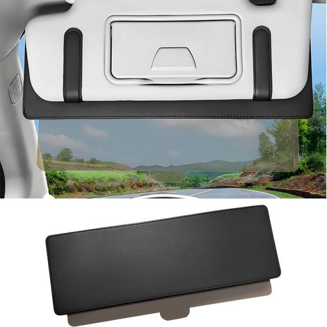 Prolunga parasole per auto, prolunga parasole regolabile antiriflesso per veicolo, prolunga parasole polarizzata per parabrezza auto (nera). (1/4)