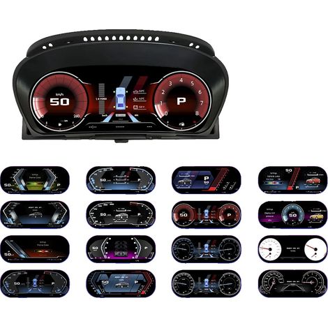 Dashboard-Cluster, LED-Digitalanzeige, Plug-and-Play-Installation, E70 mit HDMI (1/2)