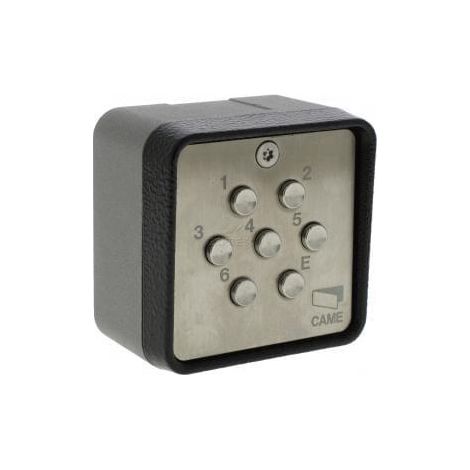 Came – Clavier à code filaire 12-24V AC/DC – Application apparente – Dimensions 70x70x64mm – Notice de montage incluse