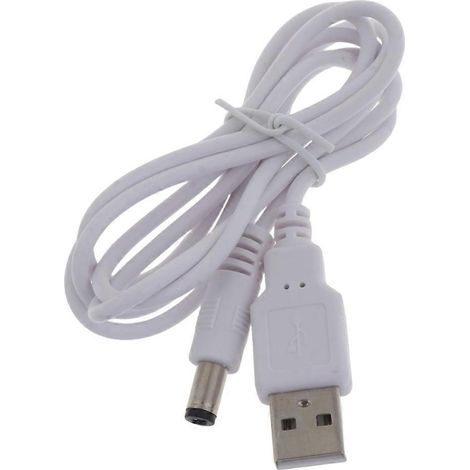 Câble d'alimentation USB mâle vers DC 5.5mm x 2.5mm mâle pour routeur, enceinte, lampe LED - 1 mètre (1/4)