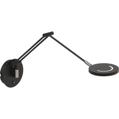 Aplique de pared - negro - Soleil - vidrio metal - lámpara de (1/4)