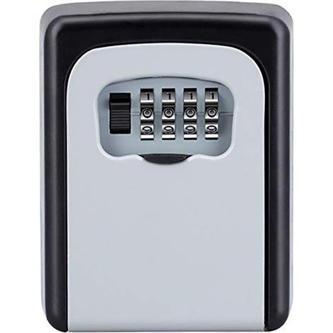 Coffre-fort à clés de sécurité à 4 chiffres, mural, portable, grande capacité, pour la maison, le bureau, l'usine ou le chantier. (1/5)