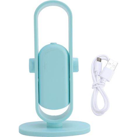 360 Degree Rotation Mini Desk Lamp USB Charging 250mAh Battery LED Adjustable Light Color Table Light Blue (1/4)