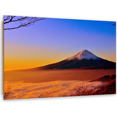 Quadro deco panel, Il Monte Fuji immerso nella luce del sole - 90x60 (1/5)