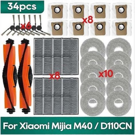Accessoires pour aspirateur Xiaomi Mijia M40 / D110CN : brosse principale, filtre, lingette, sac à poussière de rechange (1/5)