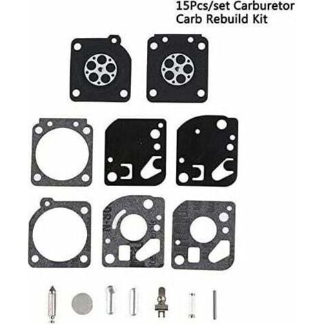 15pcs RB-29 Carburateur Kit de Réparation Membrane Joints Tronconneuse pour ZAMA C1U,Homelite UT-20004-A-B UT-20024-A-B UT-20044-A-B,Ryobi 26cc&30cc (1/3)