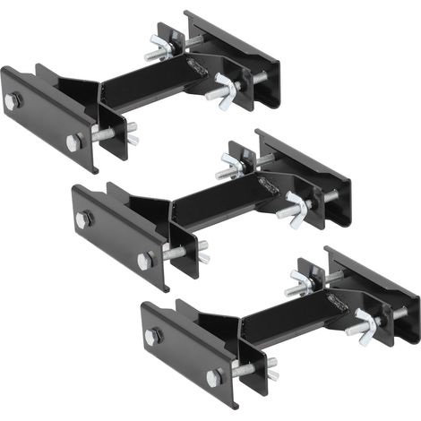 Lot de 3 pinces de fixation pour parasol de terrasse, réglables, en acier inoxydable, pour tige de parasol. (1/5)