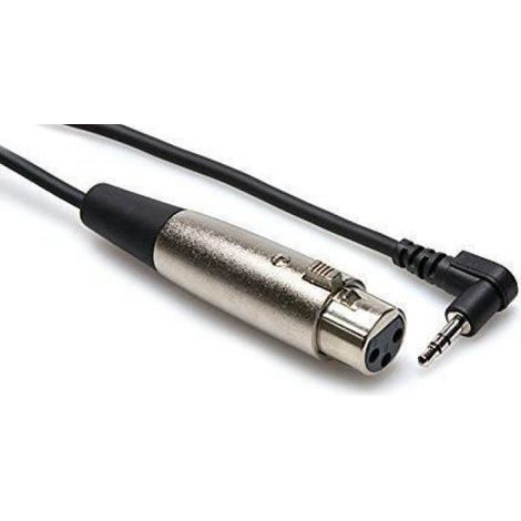 Câble audio - - XVM-110F - XLR3F vers mini-jack 3,5 mm coudé - Cuivre sans oxygène - Noir