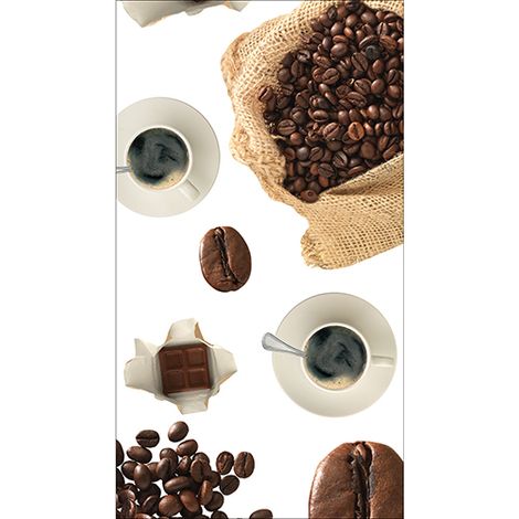 Sticker réfrigérateur et lave vaisselle, café voyage saveurs du monde découverte gustative déco, 180 cm X 100 cm (1/4)