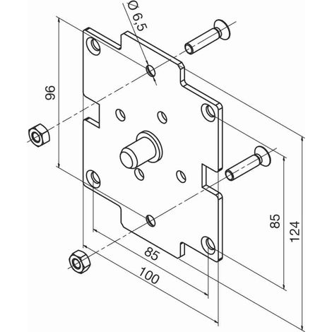 Nice 525.10098 - Supporto singolo per fianchi cassonetto