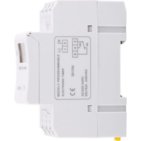 Wöchentlich programmierbarer elektronischer Relais-Timer mit LCD-Anzeige und 16 Ein-/Ausschaltzyklen (AC220V) (1/5)