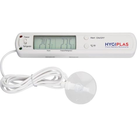 Thermomètre à Réfrigérateur et Congélateur avec Alarme et Sonde - Hygiplas