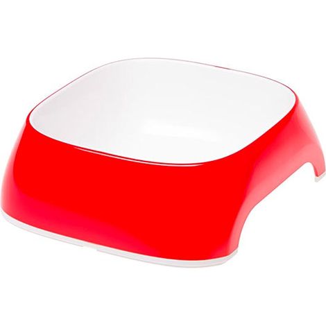 Ferplast GLAM Ciotola in plastica per cani e gatti. Capacità 0,2 litri.. Variante EXTRA SMALL - Misure: 13 x 12 x h 3.5 cm - 0.2 L - Rosso (1/5)
