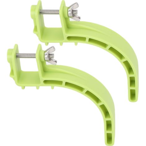 2 étriers de grimpe en plastique vert confort montée rapide gain d'énergie avec corde 58cm pour arbres 11x14x2.5cm (1/5)