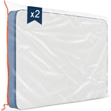 Housse Matelas Demenagement avec Zip Pratique - Housse Plastique Rangement Matelas - Housse Matelas 160x200 cm (Epaisseur 30 cm) en Plastique - Lot de 2 (1/5)