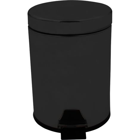 Inda - Pattumiera con coperchio, pedale e base antiscivolo 5 lt (1/2)
