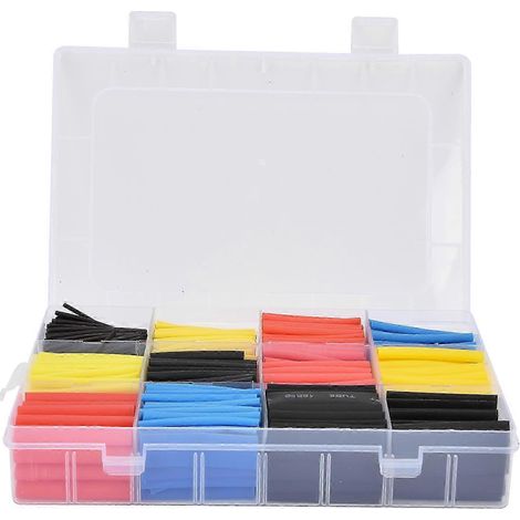 Kit de Gaines Thermorétractables 780 pièces, Protection Isolante Multicolore, Manchons Rétractables pour Câbles, Assortiment de Serre-câbles Électriques (1/5)