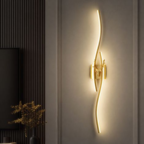 Applique murale LED design bois de cerf 60cm 16W aluminium fer lumière chaude salon chambre (1/5)