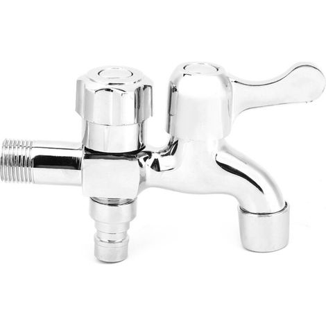 Quick-opening water tap, G1/2in Copper multifunctional dual-purpose quick-opening tap for washing machine, mop, pool, and kitchen (1/5)