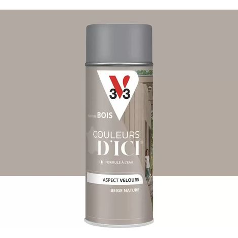 Aérosol Peinture pour Bois Extérieurs V33 Couleurs d'ICI Velours Beige nature 0,4 L (1/3)